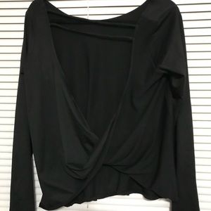 Black open back long sleeve
